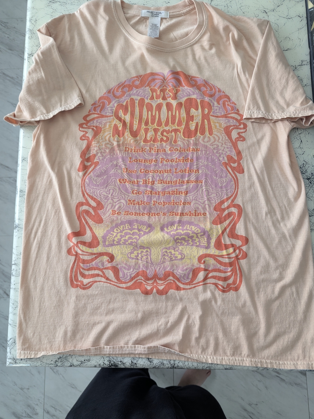 Women's Project Social T Peach 'My Summer List' Graphic Tee -
